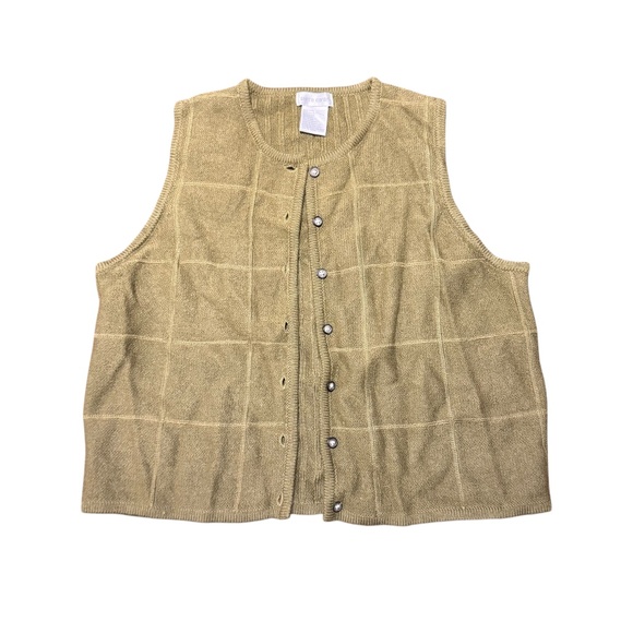 Pierre Cardin 100% Wool Button-Up Knit Vest – Size Large - Picture 1 of 4